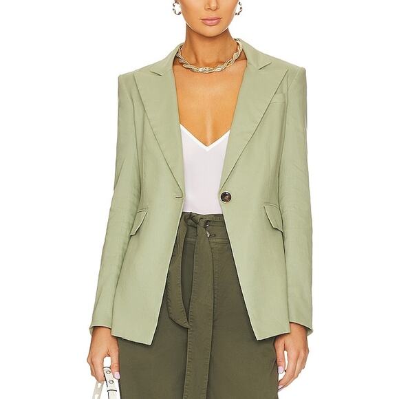 Veronica Beard 'Sedgwick Dickey' Green Linen Jacket Size 4 - NWT